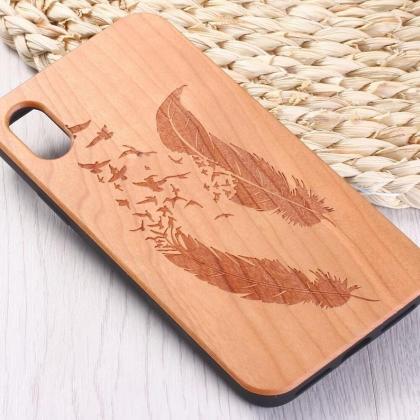 Real Wood Wooden Cute Beautiful Feather Birds Boho..