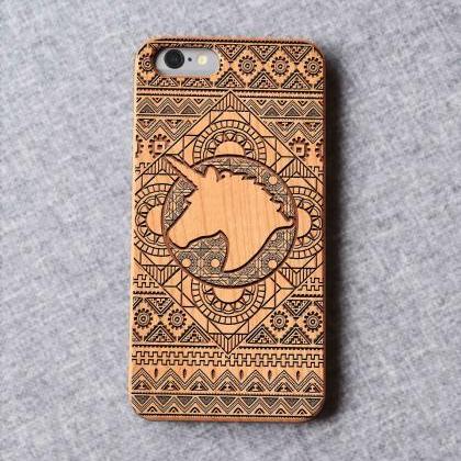 Unicorn Iphone Case For 13 Mini 11 X Wood Iphone..