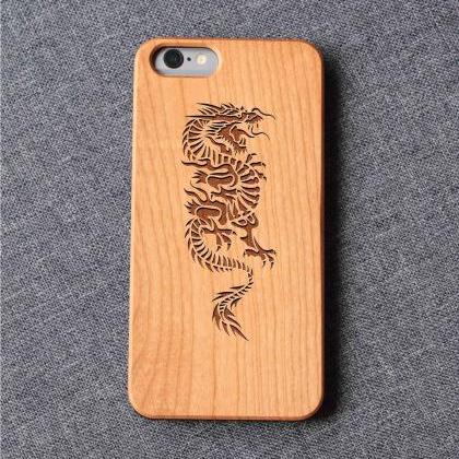 Dragon Iphone Case For 13 Mini 11 X Wood Iphone..