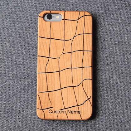 3d Geometry Iphone Case For 13 Mini 11 X Wood..