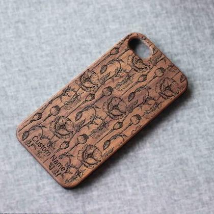 Adonis Flower Iphone Case For 13 Mini 11 X Wood..