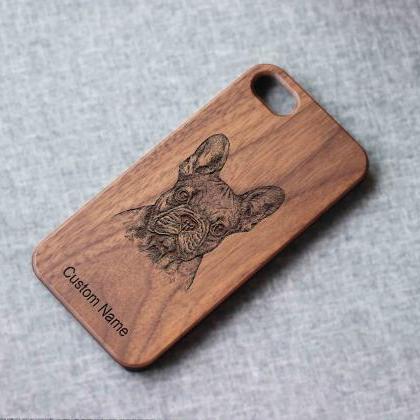 Bulldog Iphone Case For 13 Mini 11 X Wood Iphone..
