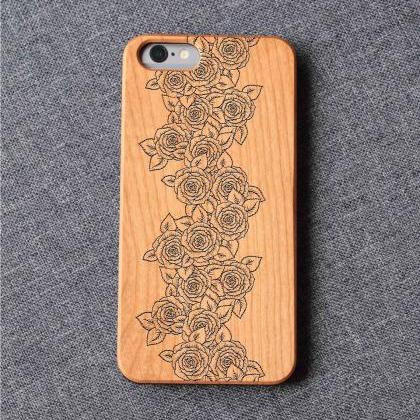 Garden Roses Iphone Case For 13 Mini 11 X Wood..