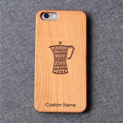 Mocha Coffee Iphone Case For 13 Mini 11 X Wood..