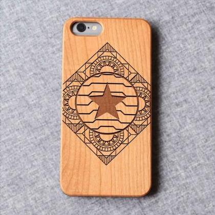 Winter Soldier Iphone Case For 13 Mini 11 X Wood..