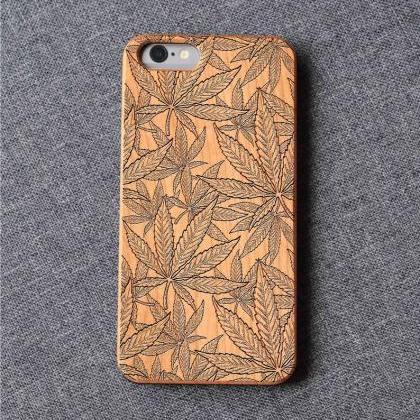 Marijuana Iphone Case For 13 Mini 11 X Wood Iphone..