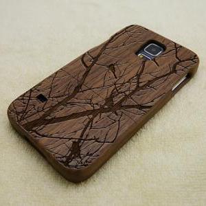 Wood Samsung Galaxy S5 Case, Birds On Tree, Galaxy..