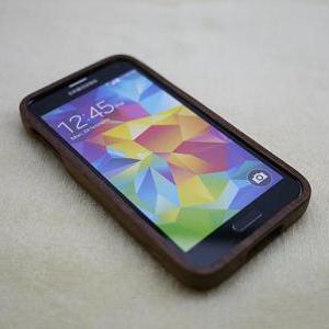 Wood Samsung Galaxy S5 case, sun Ga..