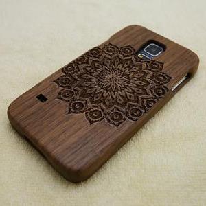 Mandala Galaxy S5 Case, Wood Samsung Galaxy S5..