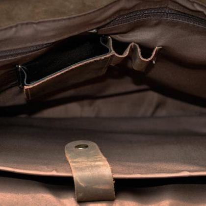 Men's Handmade Leather Briefcase..