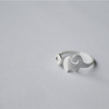 Silver Elephant Ring, Plain Silver Tiny Ring,..