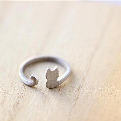 Sterling Silver Cat Ring, As A Memory For Your..