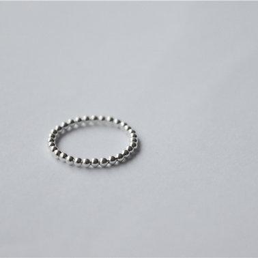 Simple Silver Ball Ring, Tiny Thin Circle Ring,..