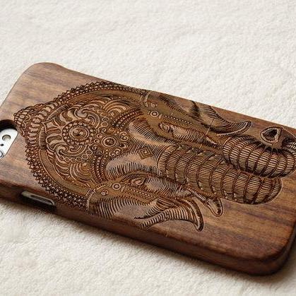 Elephent Wooden Iphone 6 Case, Iphone 6 Wood Case..