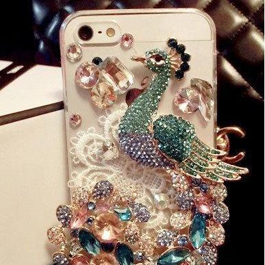 Bling Peacock Crystal Case Iphone 6 Plus..