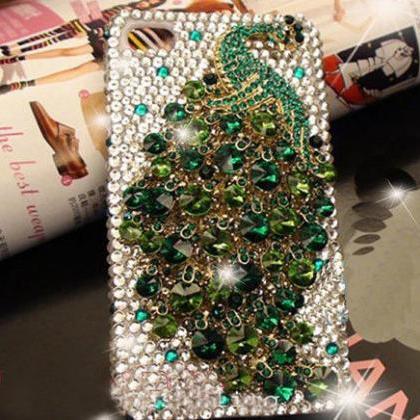 Luxury Peacock Crystal Wallet Case Iphone 6 Plus..