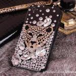 Luxury Leo head Crystal case for ip..