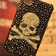 Hot luxury bling bling Crystal skull hard case iphone cover for iphone 4 4s 5 Samsung I9300 S3 S4 Samung 7100 ,HTC ,