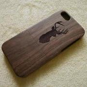 Wood iPhone case, Wood iPhone 6 case, Wood iPhone 6 Plus case, Deer Head, Real Wood, Wooden iPhone cover,natural wood iPhone 6 case