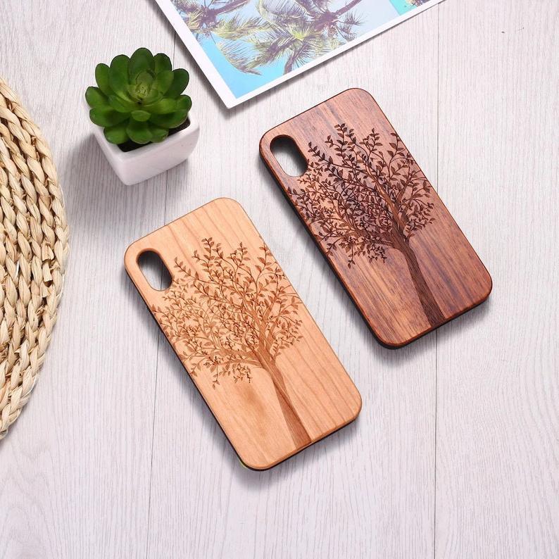 Real Wood Wooden Carved Cover Case For Iphone 5 5s Se 6 6s 7 8 Plus X Xs Xr Max 11 12 Pro Max