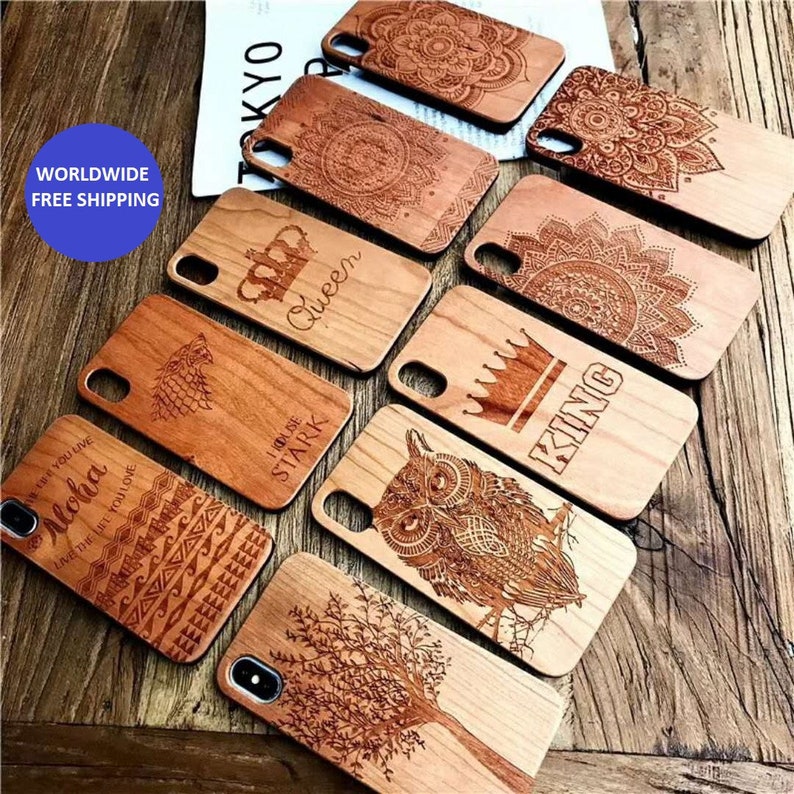 Iphone Case Wood, Huawei Case, Samsung Case, Iphone Wooden Case Laser Engraved