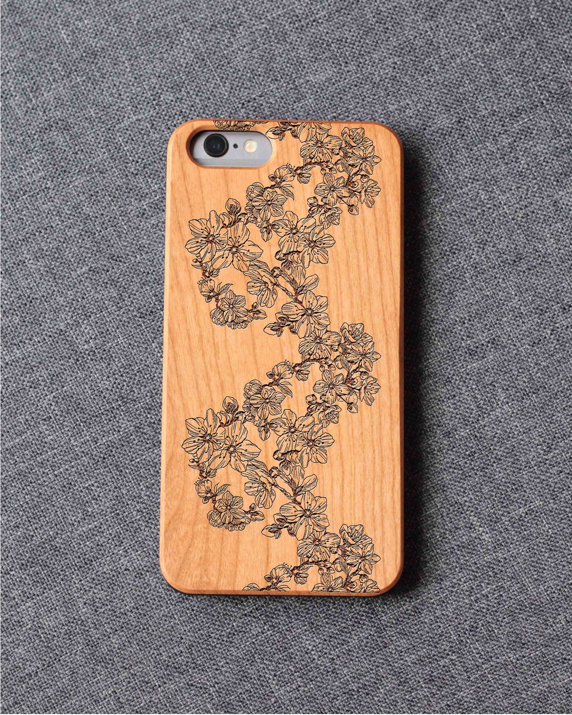 Cherry Flower Iphone Case For 13 Mini 11 X Wood Iphone Case Iphone 12 Wood Case Iphone 13 Pro Max, Iphone 12 Case