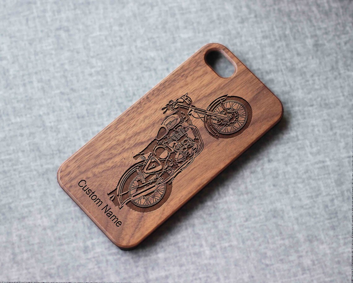 Motorbike Motorcycle Phone Case For Iphone 13 Mini 11 X Wood Iphone Case Iphone 8 Wood Case Iphone 13 Pro Max, Iphone 12 Case
