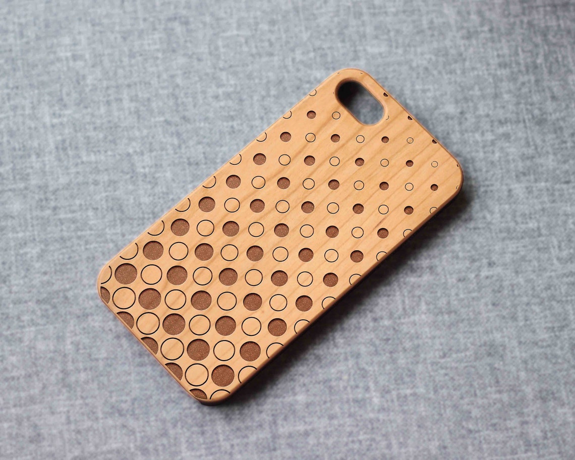 Gradient geometry dots iPhone case for 13 mini 11 X wood iphone case iPhone 12 wood case iPhone 13 pro max, iphone 12 case