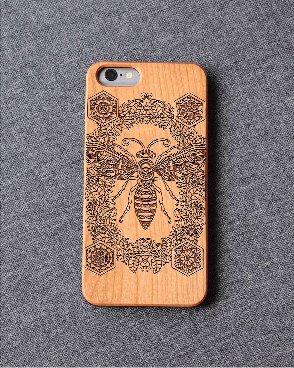 Vintage Bee Iphone Case For 13 Mini 11 X Wood Iphone Case Iphone 12 Wood Case Iphone 13 Pro Max, Iphone 12 Case