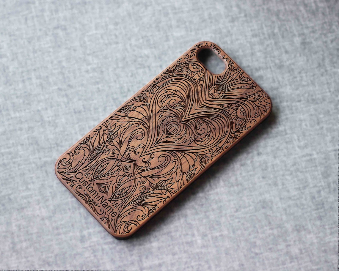 Bohemian Heart Iphone Case For 13 Mini 11 X Wood Iphone Case Iphone 12 Wood Case Iphone 13 Pro Max, Iphone 12 Case