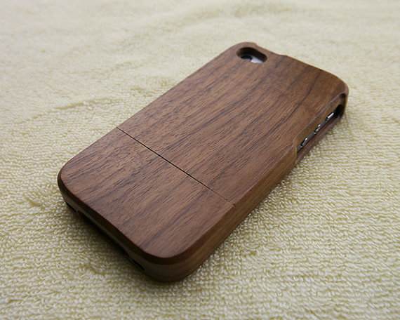 Wood Iphone Case, Wood Iphone 4s Case, Wood Iphone 4 Case, No Picture Engraved, Real Wood, Wooden Iphone Case