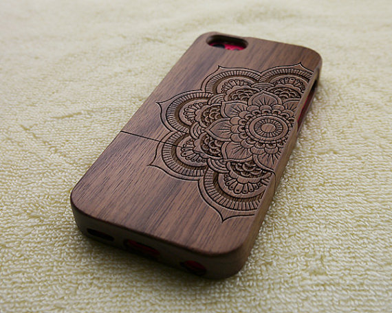 Mandala Iphone 5c Case, Wood Iphone 5c Case, Mandala Iphone 5c Case, Floral Iphone 5c Case, Wooden Iphone Case