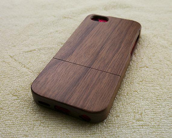 Wood Iphone Case, Wood Iphone 5c Case, Wooden Iphone 5c Case, No Picture Engraved, Real Wood, Wooden Iphone Case