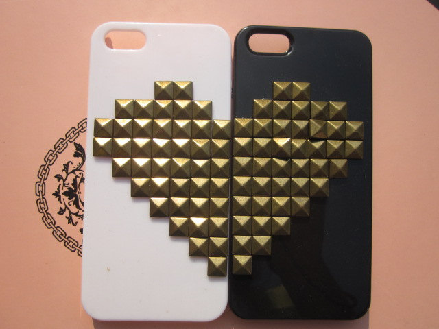 2pcs Heart Studded Case Iphone 6 Plus Case,iphone 5/5s/5c/4s/4 ,samsung Galaxy S3/s4/s5 Cover,samsung Note 1/2/3/4,mega 5.8/6.3,htc One
