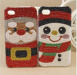 Gift Snowman Santa Crystal Case Iphone 6 Plus Case,iphone 5/5s/5c/4s/4 Case ,samsung Galaxy S3/s4/s5 Cover,samsung Note 1/2/3/4,mega 5.8/6.3