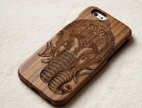 Elephent Wooden Iphone 6 Case, Iphone 6 Wood Case ,wood Iphone 6 Case,wood Iphone 6 Case ,engraved Samsung Galaxy S5 Note2 Note4 Wooden