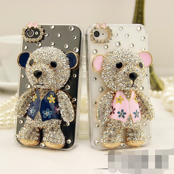 Bling Bear Crystal Case Iphone 6 Plus Case,iphone 5/5s/5c/4s/4 ,samsung Galaxy S3/s4/s5 Cover,samsung Note 1/2/3/4,mega 5.8/6.3,htc One