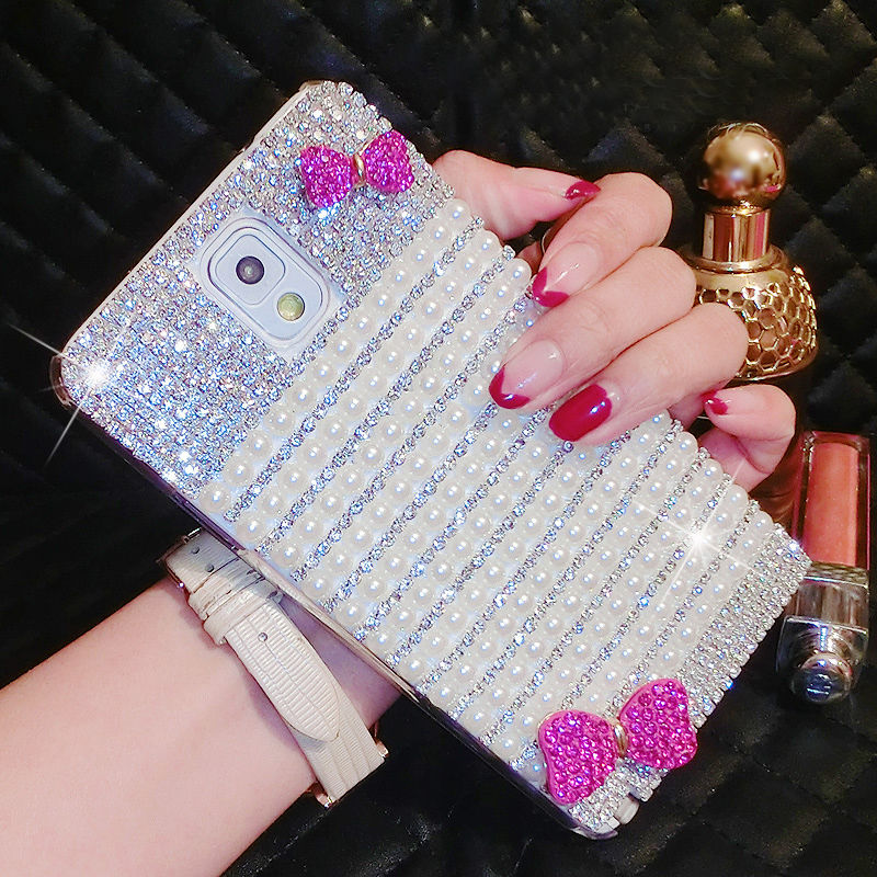 Bling Crystal Bow Case Cover For Iphone 6/6 Plus Samsung Galaxy S6 Note 3 4 Edge