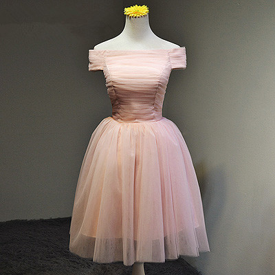 Cute Tulle Light Pink Short Prom Dresses, Light Pink Graduation Dresses, Short Prom Dresses ,homecoming Dresses
