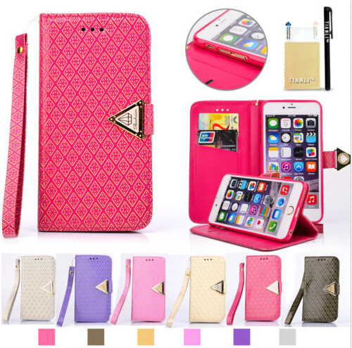 Fashion Flip Stand Hybrid Wallet Leather Card Case Cover For Iphone 6 4.7 6 Plus