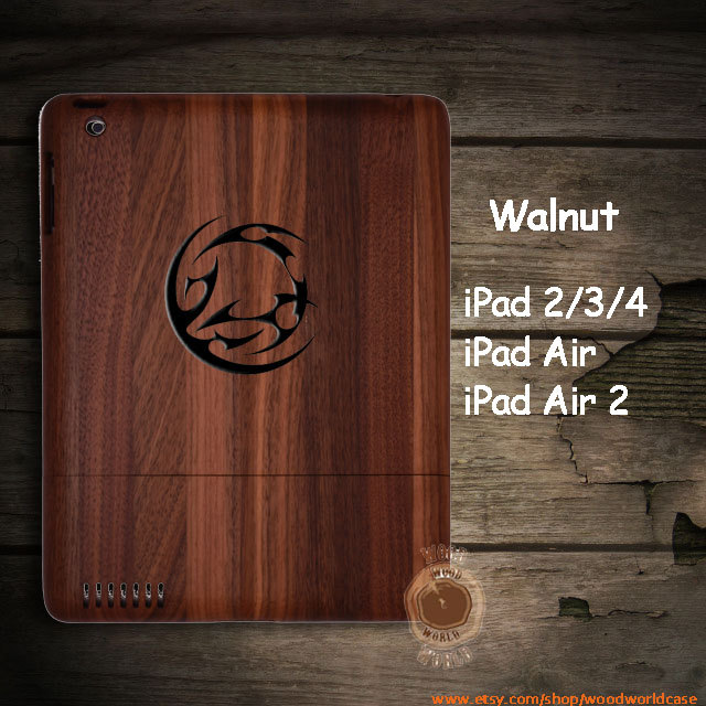 Personalized Guardians Ipad 2/3/4 Wood Case, Ipad Air 2 Cover, Ipad Mini 2 3 Wooden Case , Walnut Cherry Bamboo, Natural Gift P047