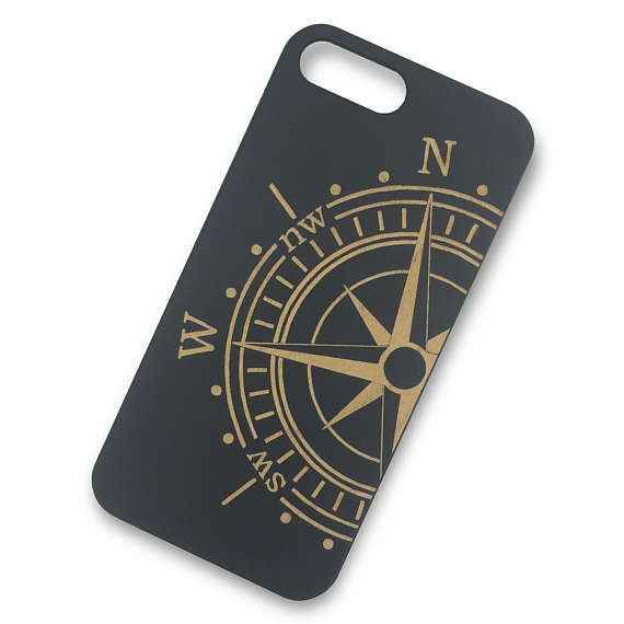 Black Painted Wood Compass Case iPhone 7 Plus 7 6S Plus 6 6 Plus 5 5S 5C 4 4S wood case , Samsung S7 EDGE Plus S6 S5 S4 S6 Note 5 4 3 Wood Cover ,Gifts for Boyfriend ,Gifts,Personalized,Wooden Case