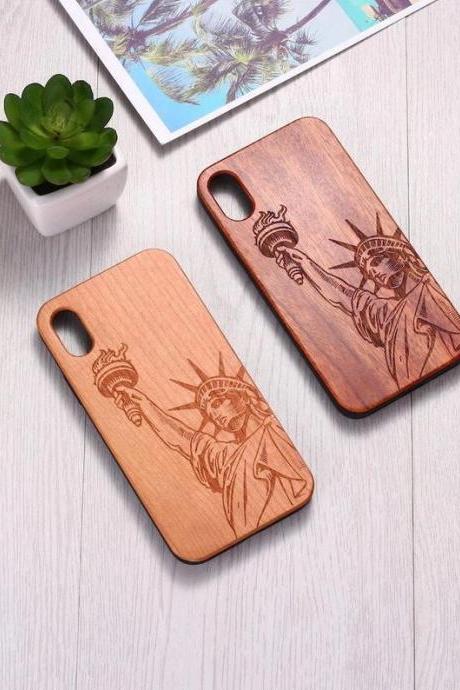 Real Wood Wooden Carved Cover Case For iPhone 5 5S SE 6 6S 7 8 Plus X XS XR Max 11 12 Pro Max