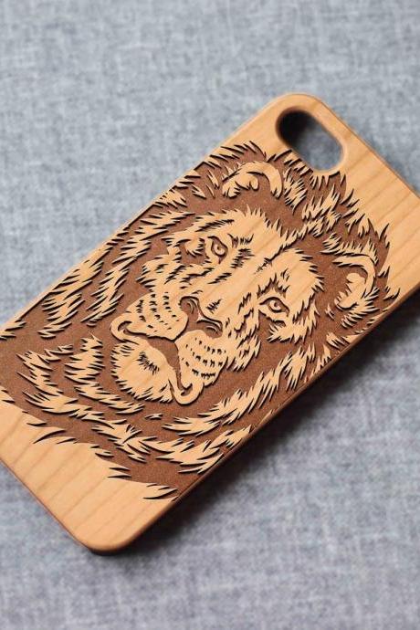Lion Phone Case For Iphone 13 Mini 11 X Wood Iphone Case Iphone 12 Wood Case Iphone 13 Pro Max, Iphone 12 Case