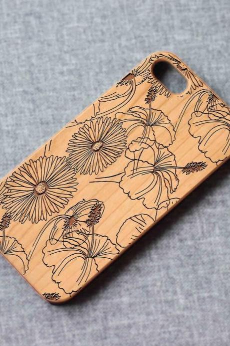 Chrysanths Flowers Iphone Case For 13 Mini 11 X Wood Iphone Case Iphone 12 Wood Case Iphone 13 Pro Max, Iphone 12 Case