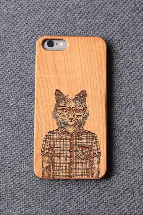 Shirted cat iPhone case for 13 mini 11 X wood iphone case iPhone 12 wood case iPhone 13 pro max, iphone 12 case