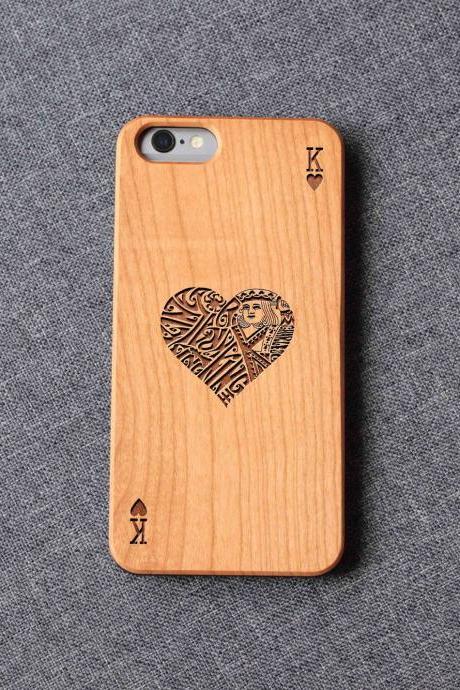 Poker K Phone Case For Iphone 13 Mini 11 X Wood Iphone Case Wooden Iphone X Case Iphone 13 Pro Max, Iphone 12 Case