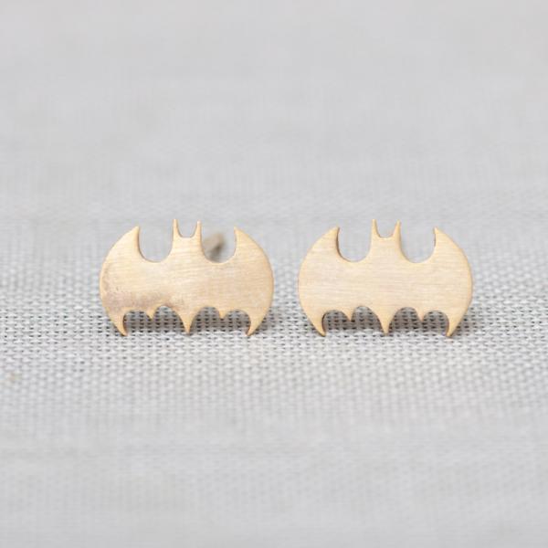 Tiny Batman Stud Earrings