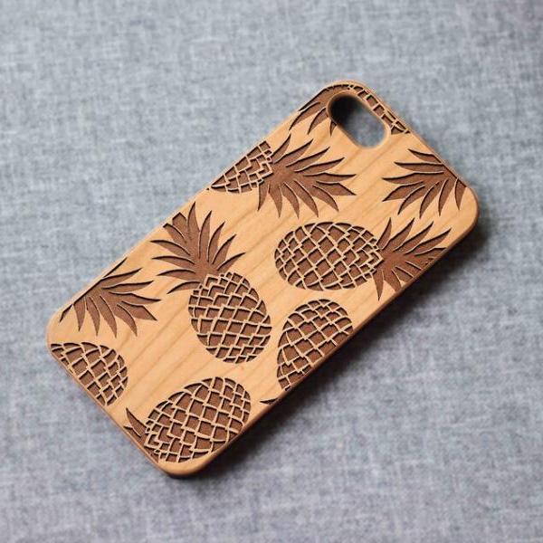 Pineapple Phone case for iPhone 13 mini 11 X wood iphone case wooden iPhone x case iPhone 13 pro max, iphone 12 case